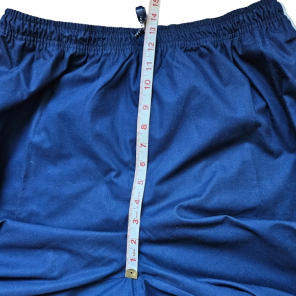 Adidas vintage blue trackpants high waist tapered leg elastic waist unisex sz M - Picture 16 of 17